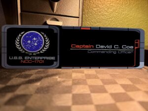 Alternative view of Star Trek Federation LCARS Personalized Sign