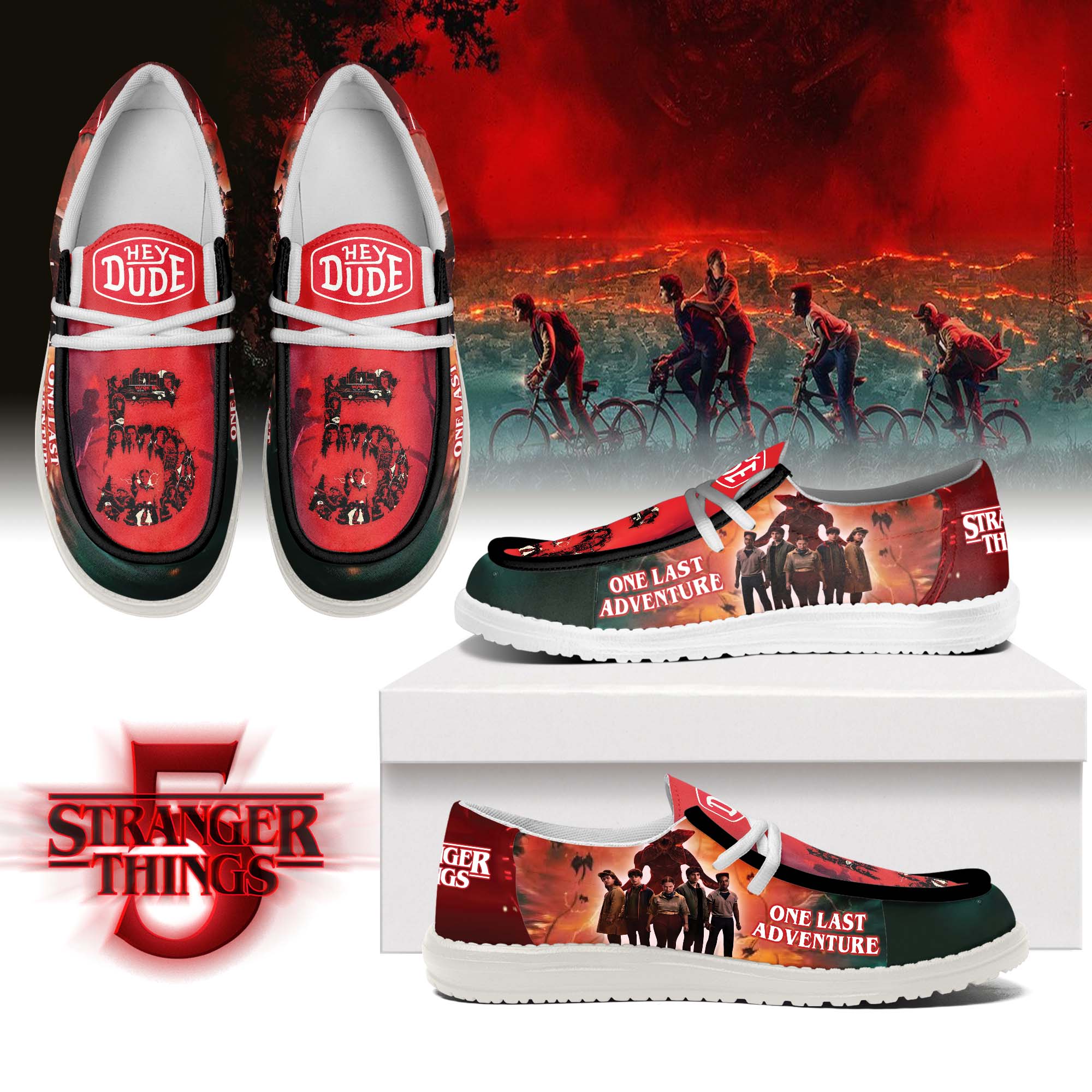 Personalized Stranger Things Hey Dude Shoes