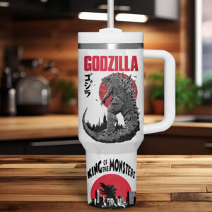 Alternative view of Personalized Godzilla 40oz Stanley Tumbler