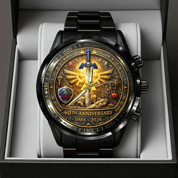 Alternative view of The Legend of Zelda 40th Anniversary Black Stainless Steel Watch -THK122090