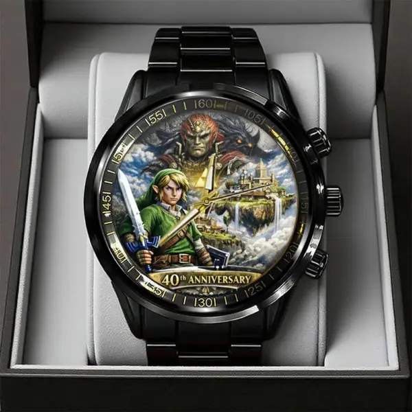 Alternative view of The Legend of Zelda 40th Anniversary Black Stainless Steel Watch -THK122079