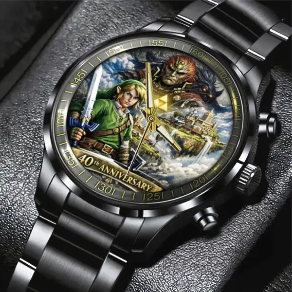 The Legend of Zelda 40th Anniversary Black Stainless Steel Watch -THK122079