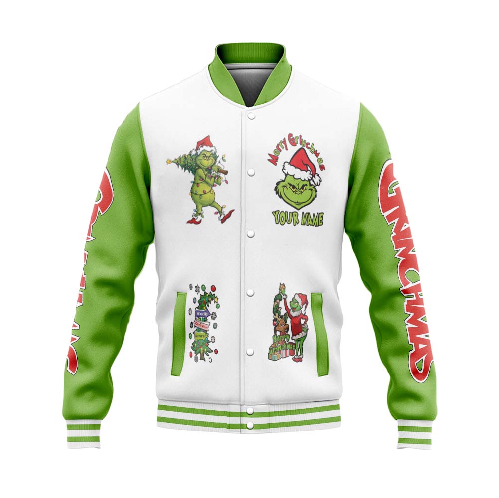 The Grinch x Christmas Varsity Jacket - THK118419 - Image 2