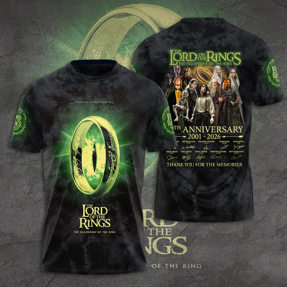 The Lord of the Rings 25th Anniversary 2026 3D Apparel -THK119676