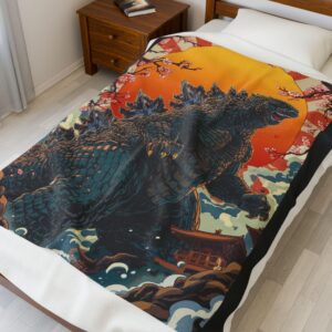 Godzilla Movie Quilt Blanket