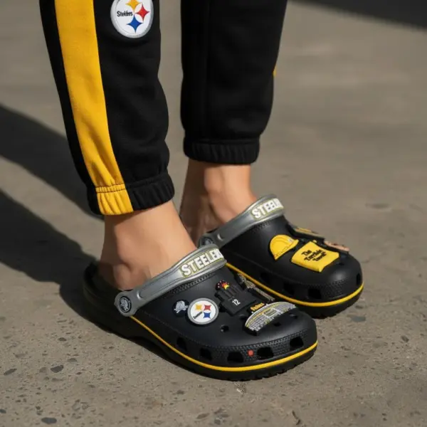 Alternative view of STEELER PREMIUM Crocs Clogs Shoes