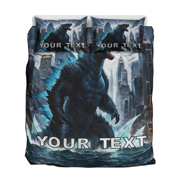 Alternative view of Godzilla Piece Quilted Bedding Set-THK122947