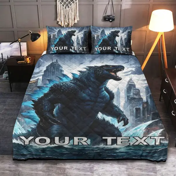 Godzilla Piece Quilted Bedding Set-THK122947