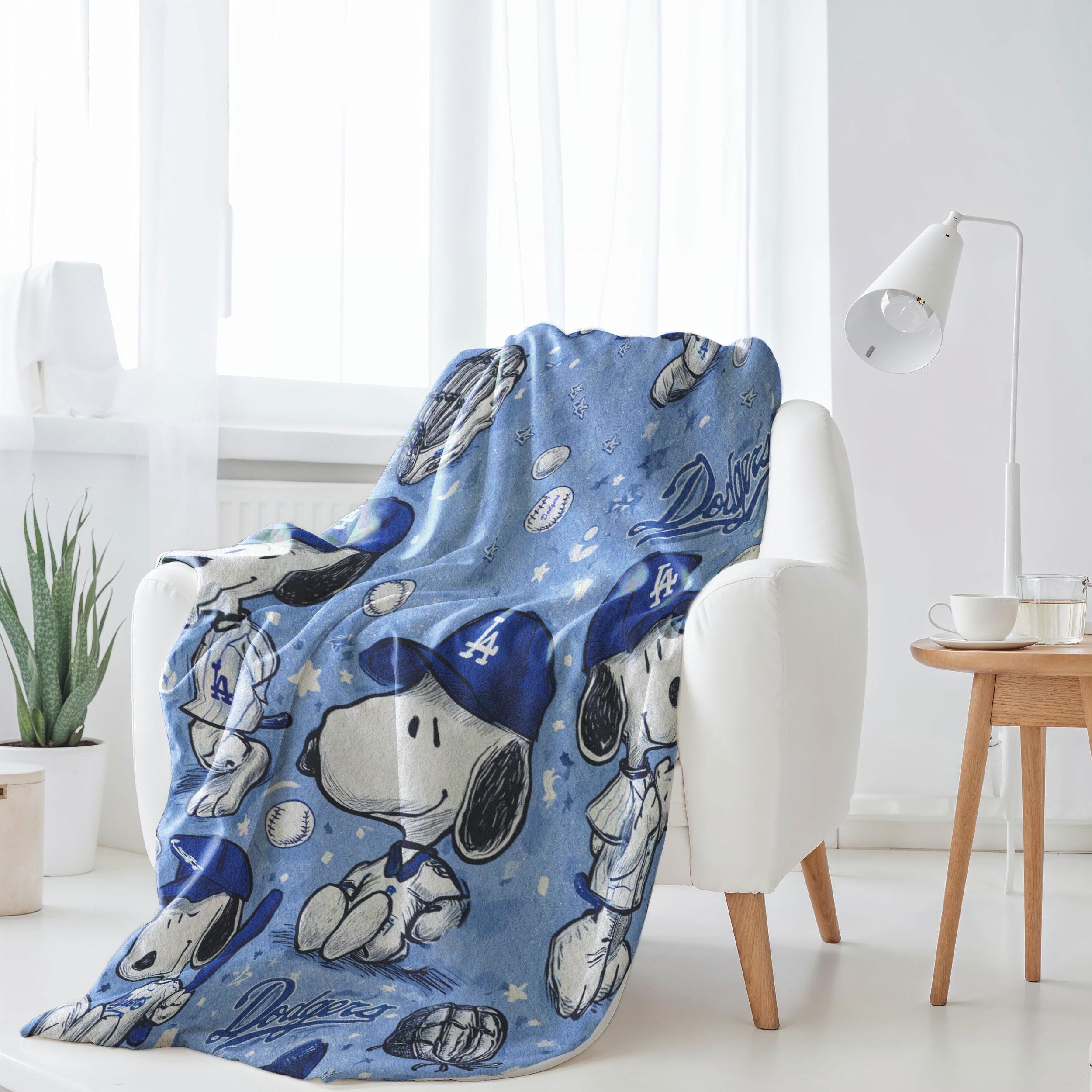 Snoopy Dodgers Fan Quilt Bedding Set - Image 4