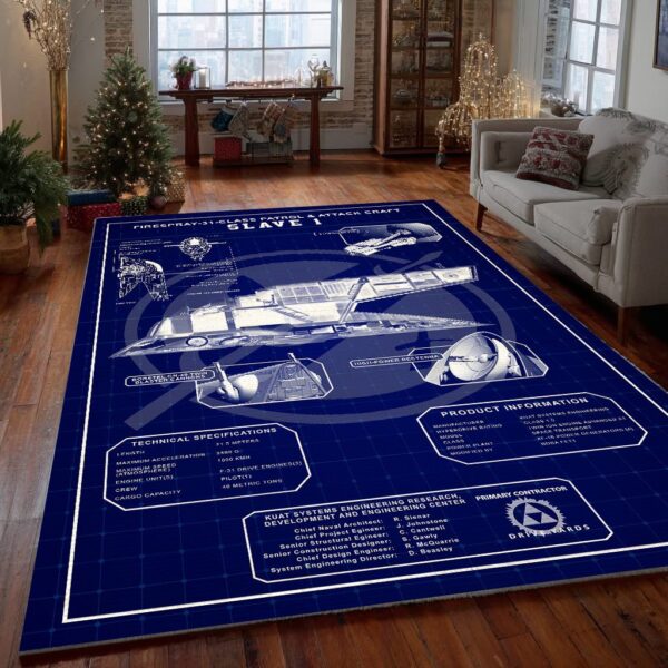 Alternative view of Slave 1 Blueprint Rectangle Rug
