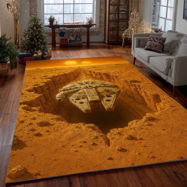 Alternative view of Binary Sunset Rectangle Rug