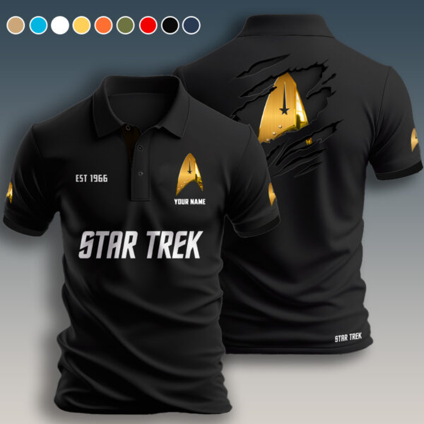 Alternative view of Personalized Star Trek Polo Shirt