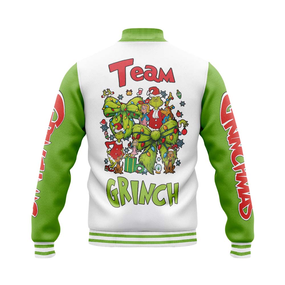 The Grinch x Christmas Varsity Jacket - THK118419 - Image 3