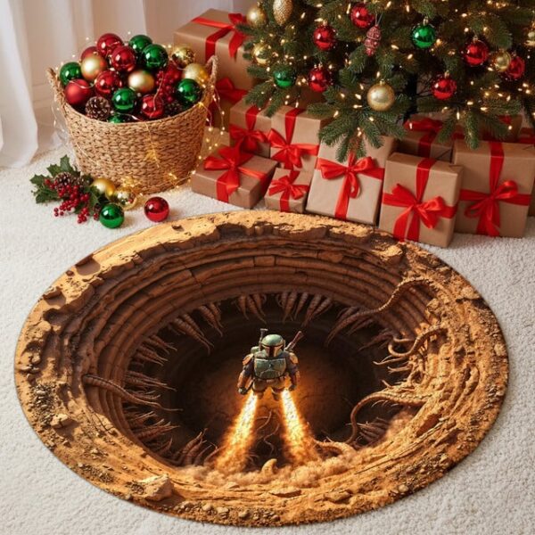 Alternative view of Straight Outta Pit Round Rug