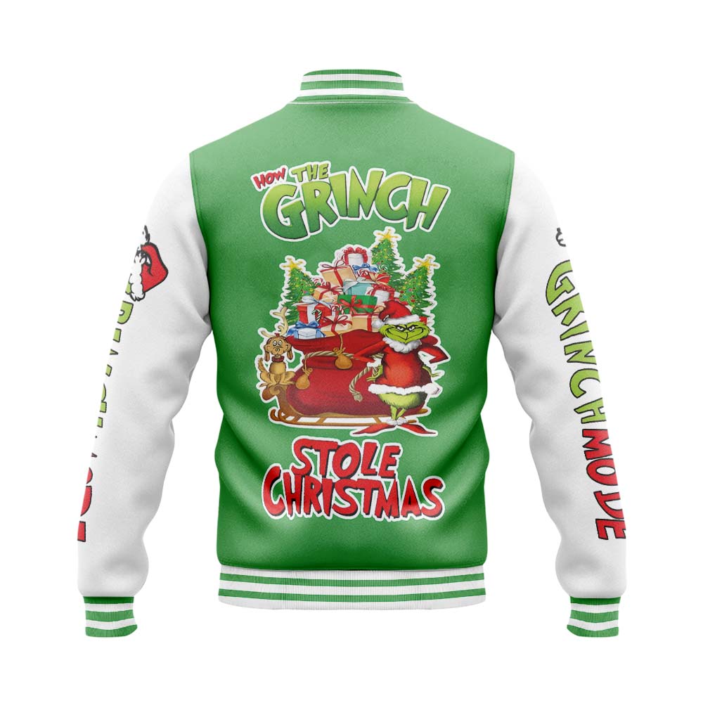 The Grinch x Christmas Varsity Jacket - THK118412 - Image 3