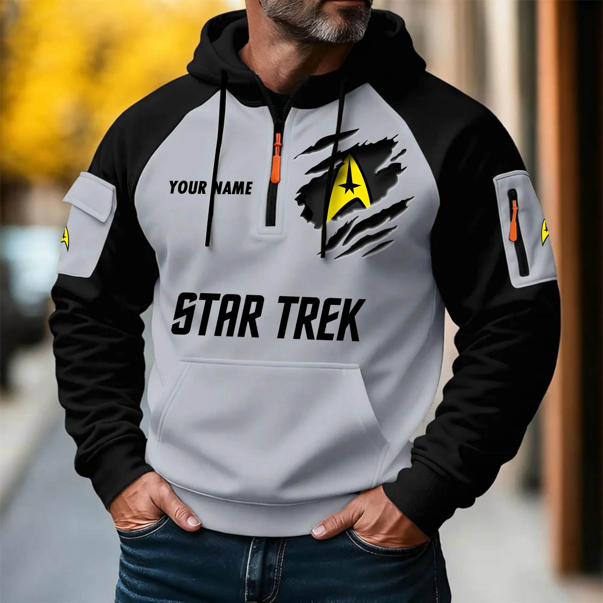 Personalized Star Trek Halfzip Hoodie - THK123572 - Image 3