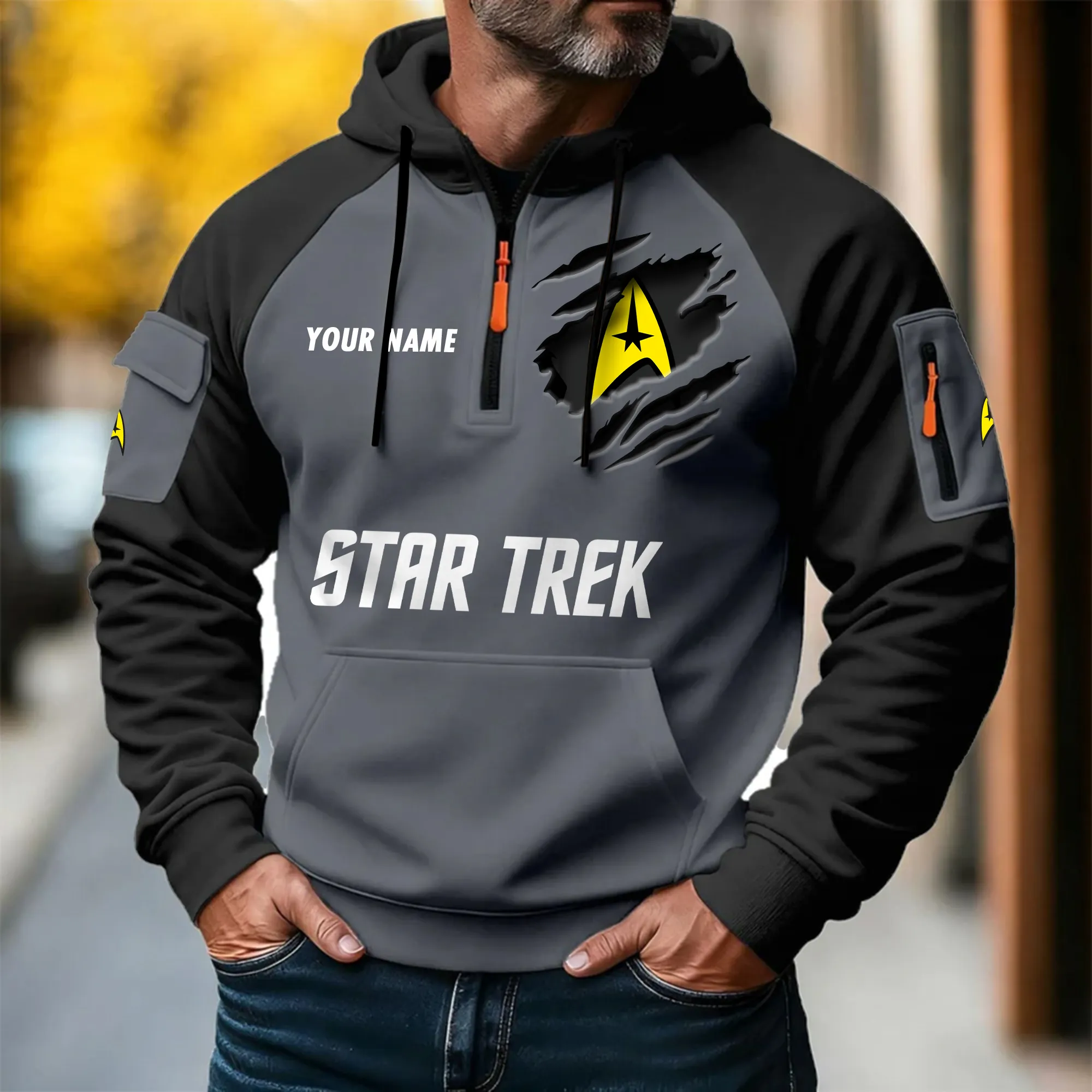 Personalized Star Trek Halfzip Hoodie - THK123572 - Image 2