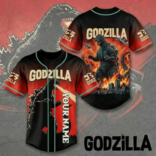 Personalized Godzilla King Of Monsters Baseball Jersey-THK122966