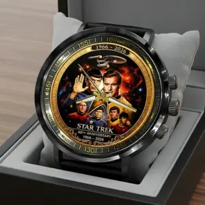 Star Trek 60th Anniversary Black Stainless Steel Watch- THK121407