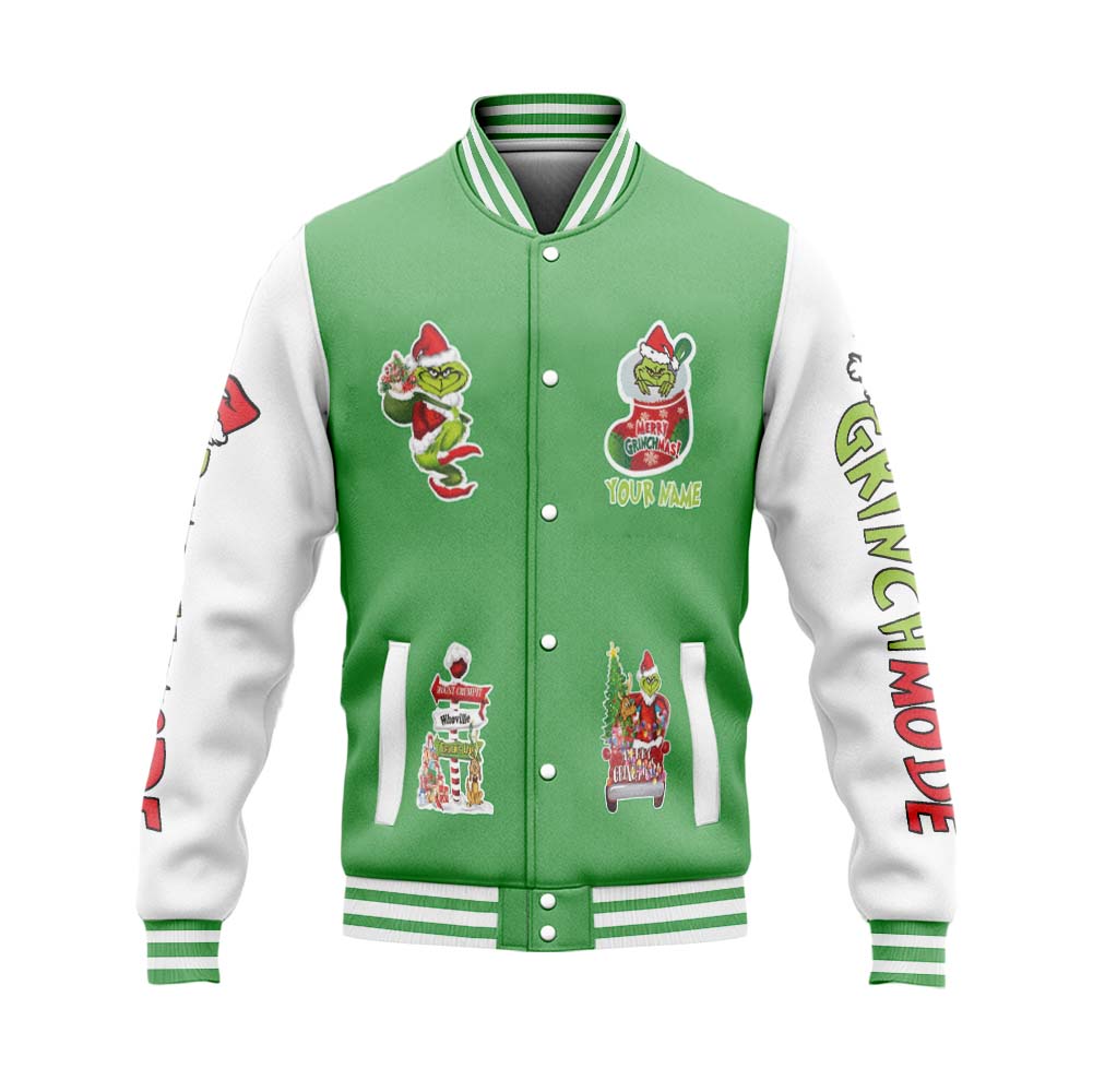 The Grinch x Christmas Varsity Jacket - THK118412 - Image 2