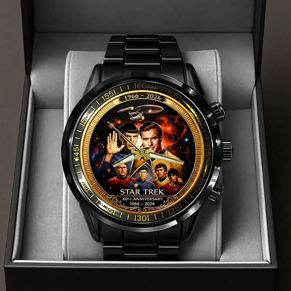 Star Trek 60th Anniversary Black Stainless Steel Watch- THK121407 - Image 2