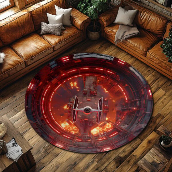 Mustafar Empire Base Round Rug