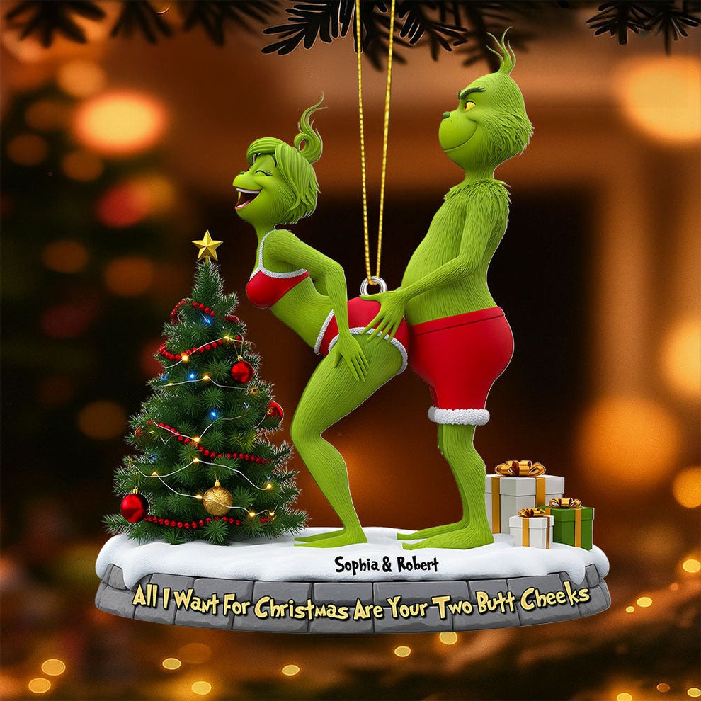 Personalized Grinch Couple Ornament Full Set (6pcs) - Image 2
