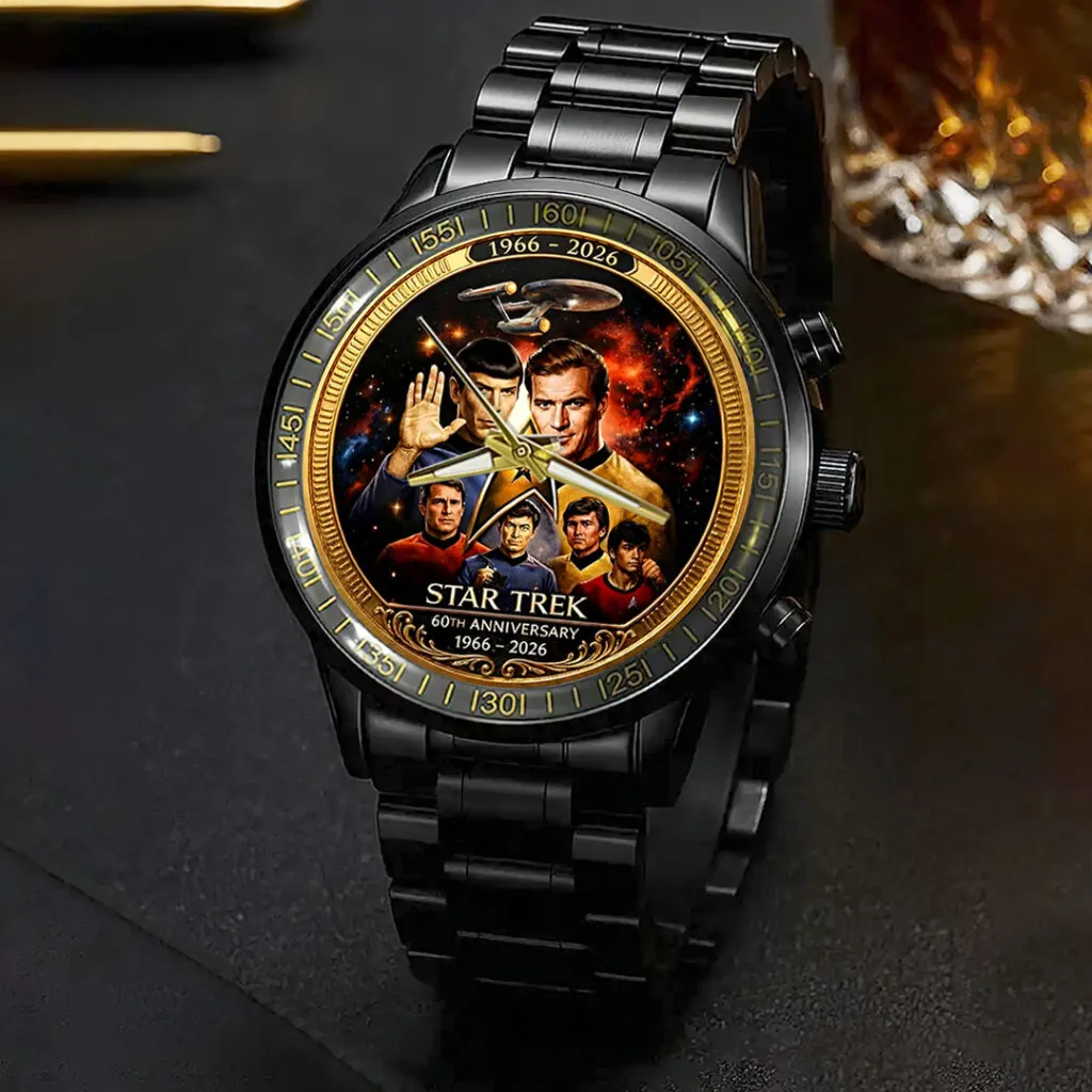 Star Trek 60th Anniversary Black Stainless Steel Watch- THK121407 - Image 3