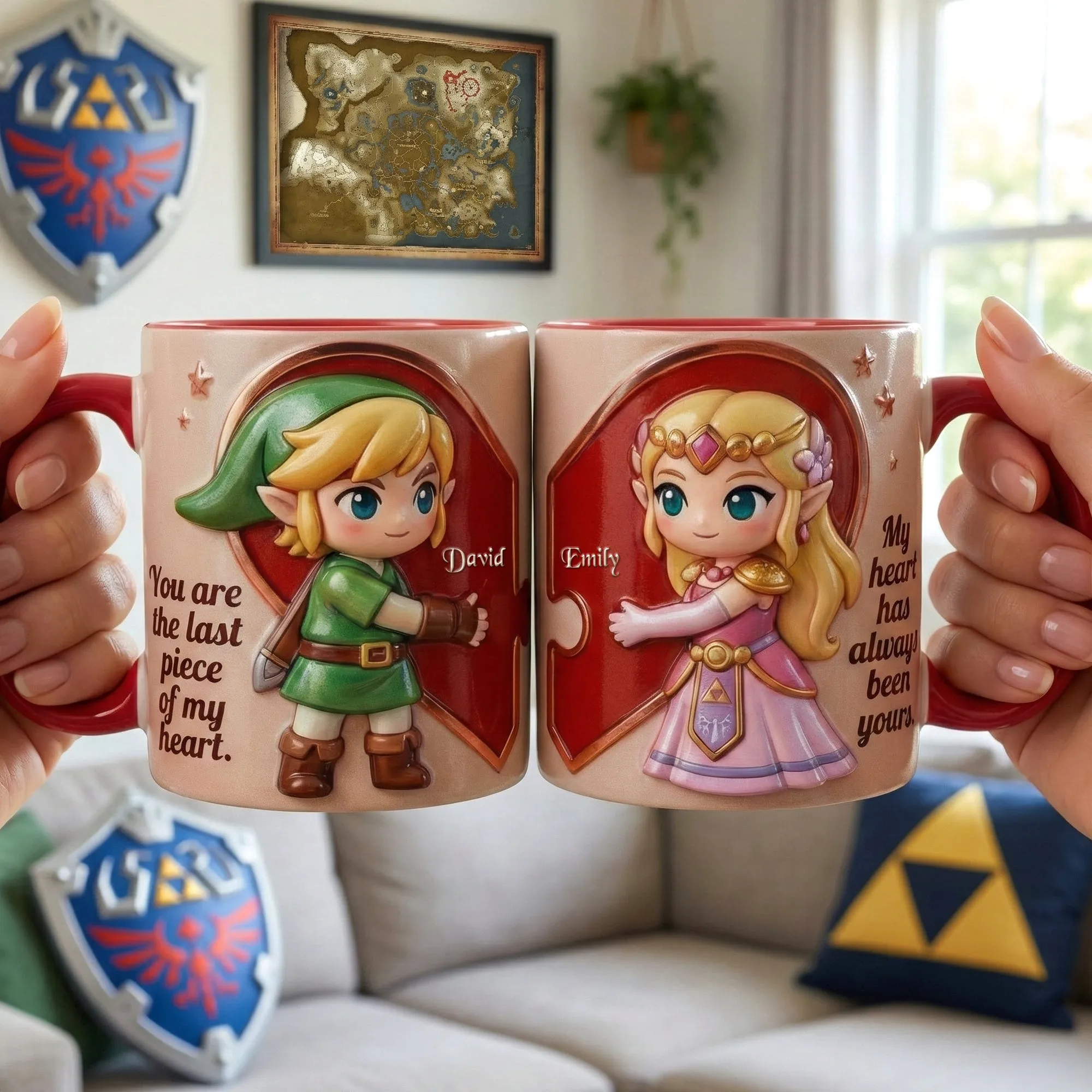 Set Of 2 Coffee Mugs - Lovely Couple - Personalized Coffee Mug Set