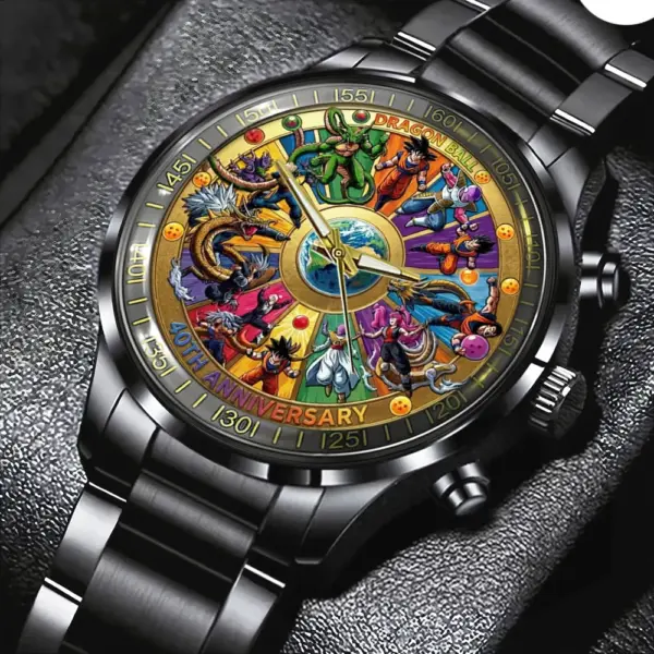 Dragon Ball 40th Anniversary Black Stainless Steel Watch-THK123644