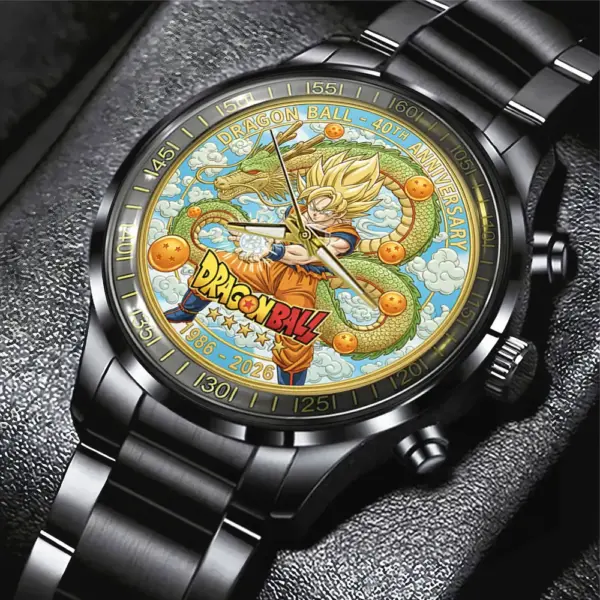 Dragon Ball 40th Anniversary Black Stainless Steel Watch