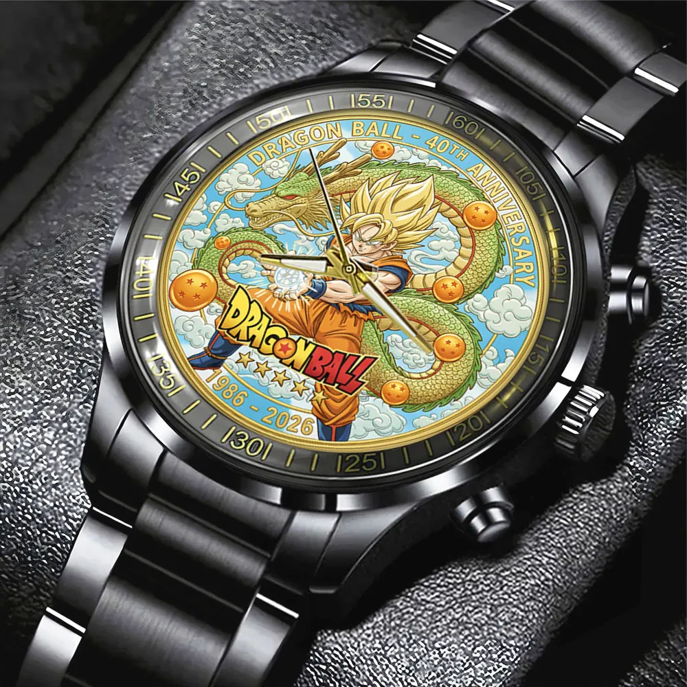 Dragon Ball 40th Anniversary Black Stainless Steel Watch