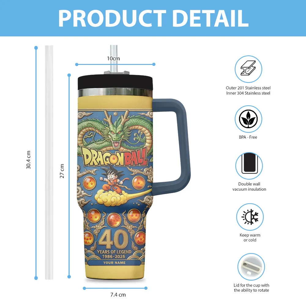 Dragon Ball 40th Anniversary 40oz Stanley Tumbler -THK123851 - Image 3