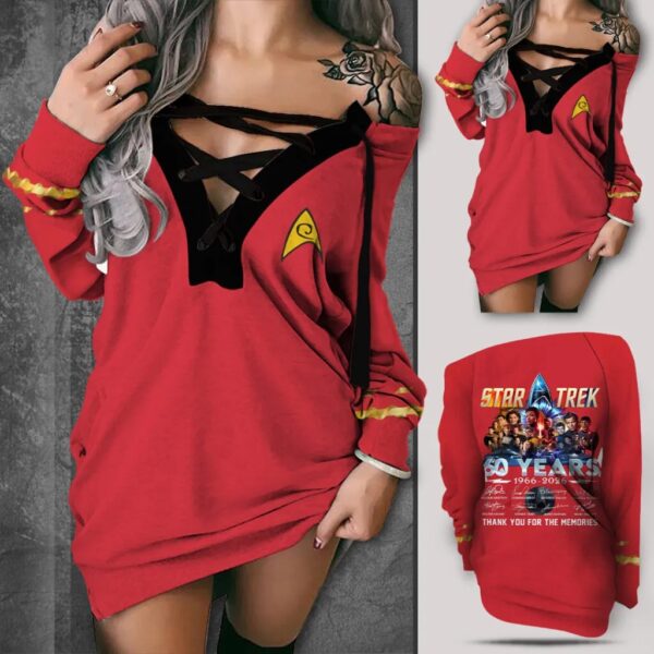 Star Trek 60th Anniversary 2026 3D Women’s Lace-Up Sweatshirt