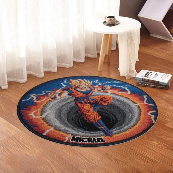 Alternative view of Strong Dragon - Personalized Seven Balls Round Rug
