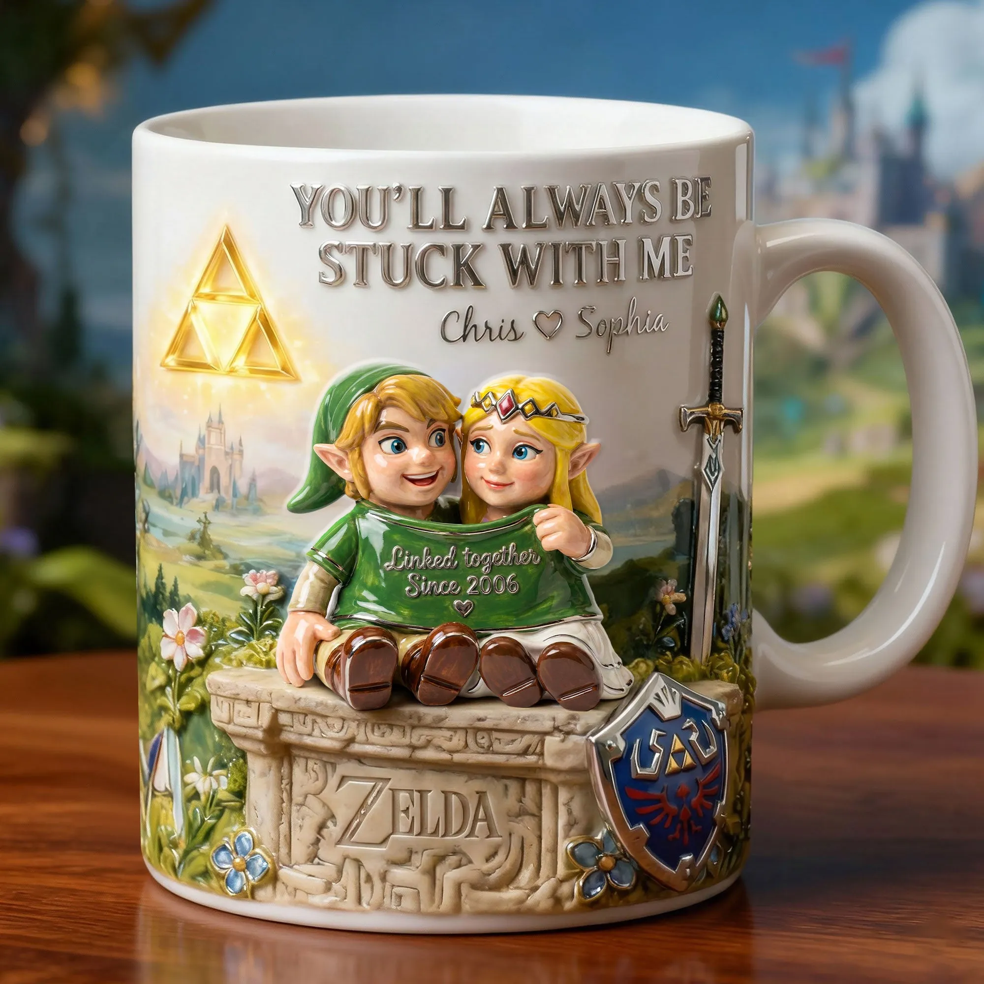 Adventurous Couple In One Shirt Coffee Mug - Personalized Gifts For Couples