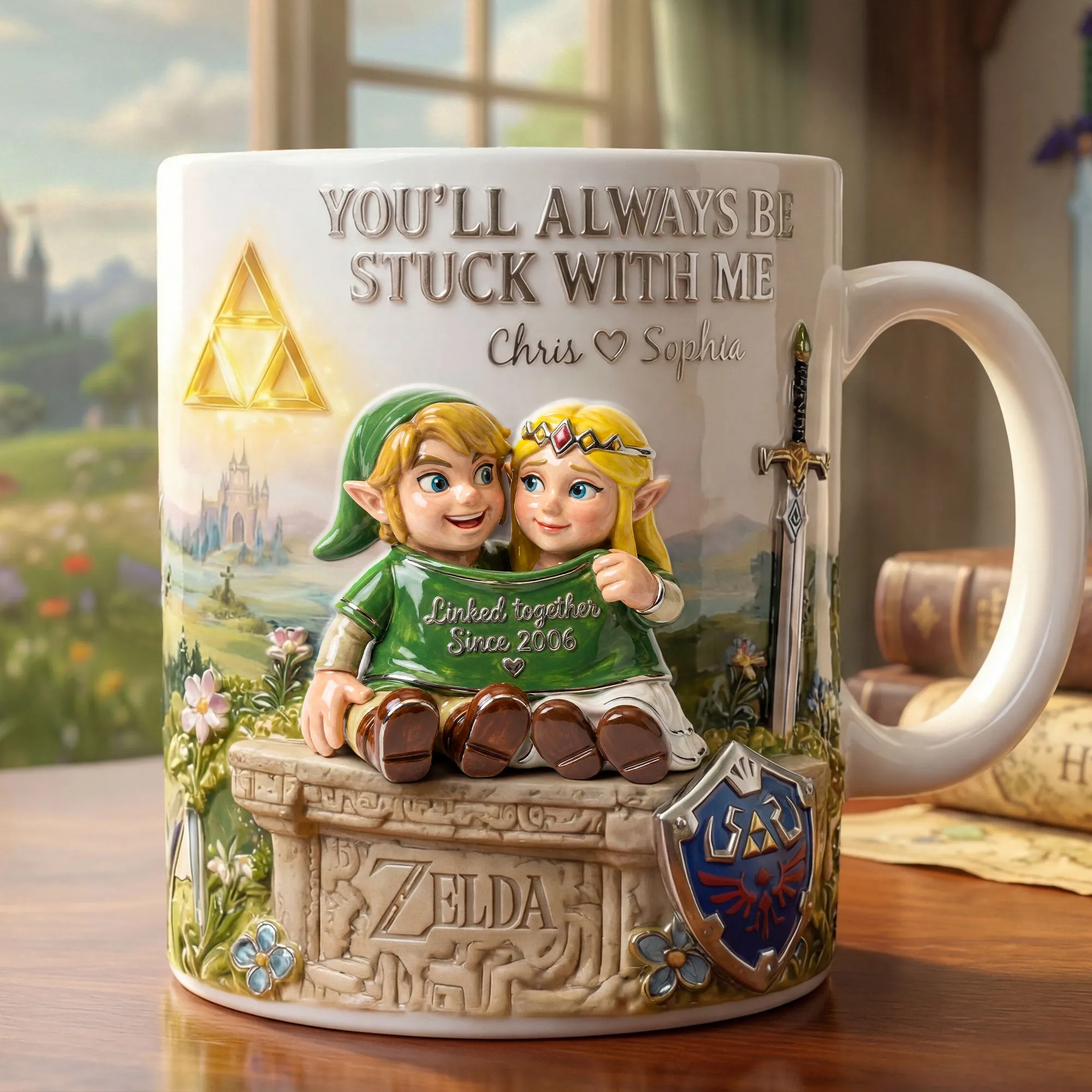 Adventurous Couple In One Shirt Coffee Mug - Personalized Gifts For Couples - Image 2