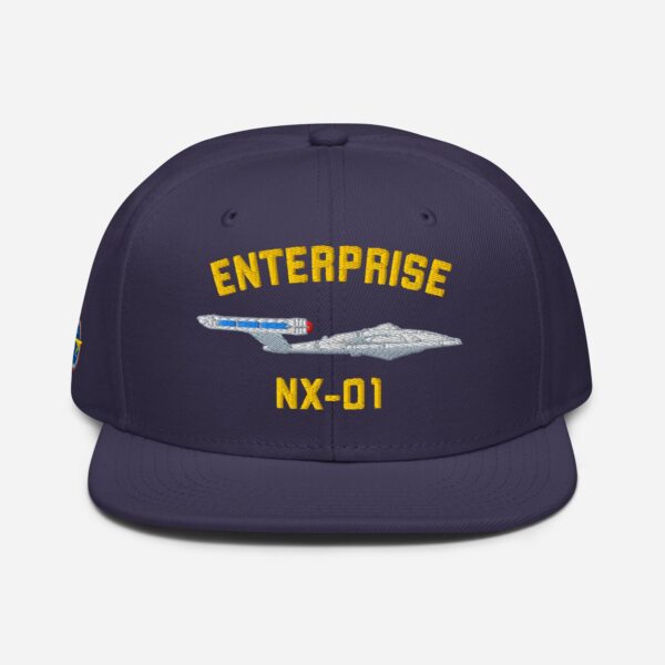 Enterprise NX-01 Embroidered Ship Snapback Hat