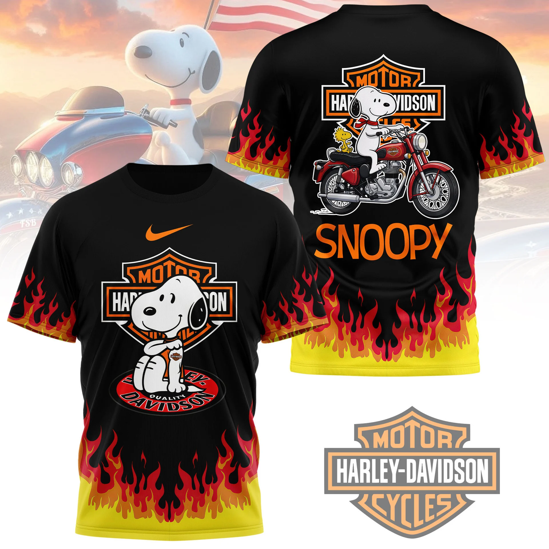 Premium SNPY Harley Davidson 3D Shirt - Image 2