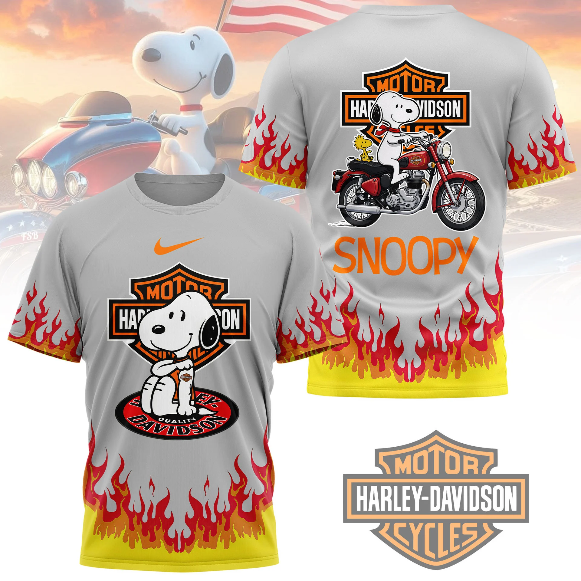 Premium SNPY Harley Davidson 3D Shirt - Image 3