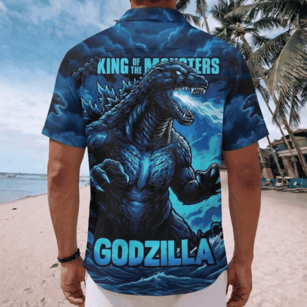 Alternative view of Godzilla Hawaiian Shirt -THK125021