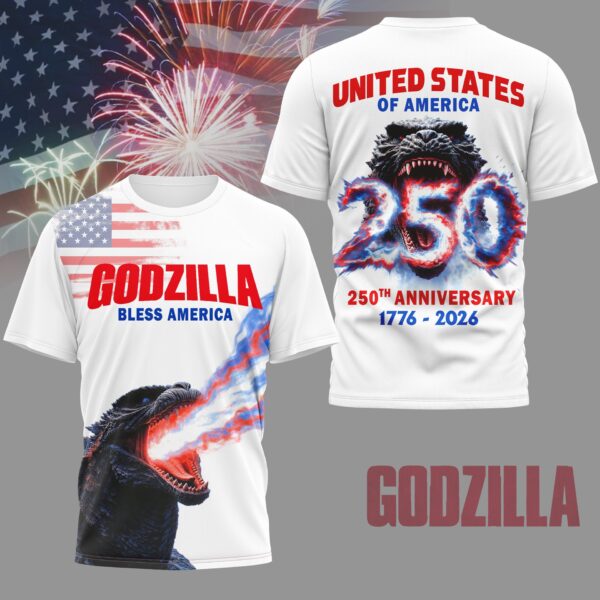Premium Godzilla 250 Years Of America 3D Apparel