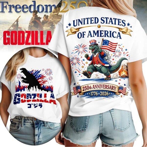 Premium Godzilla 250 Years Of America 3D Apparel - THK125178