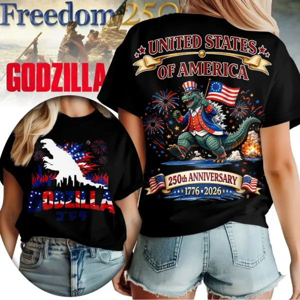 Alternative view of Premium Godzilla 250 Years Of America 3D Apparel - THK125178