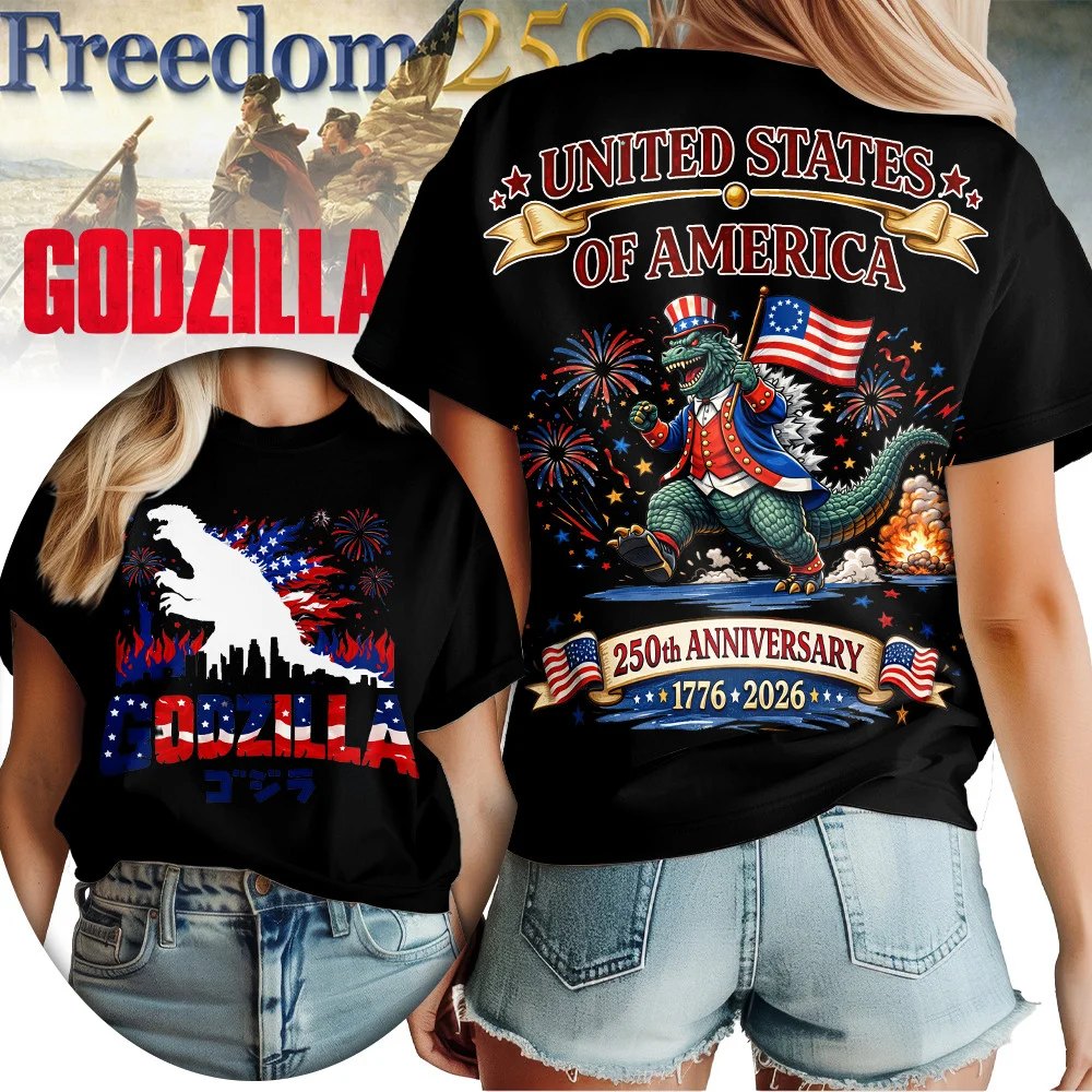 Premium Godzilla 250 Years Of America 3D Apparel - THK125178 - Image 2