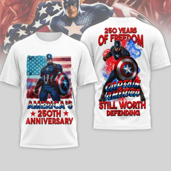 Premium Captain America 250 Years Of America 3D Apparel