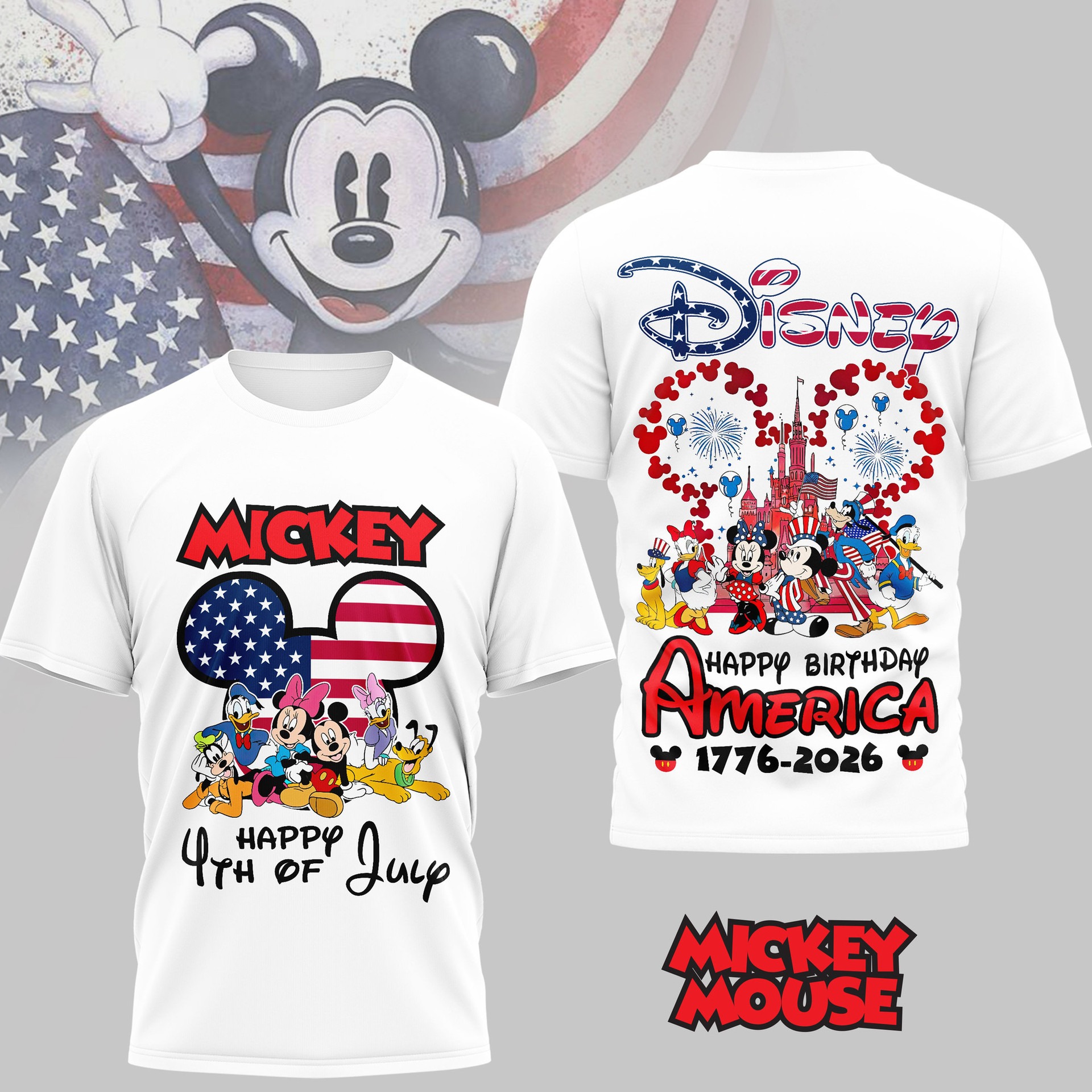 Premium Mickey 250 Years Of America 3D Apparel - THK125308