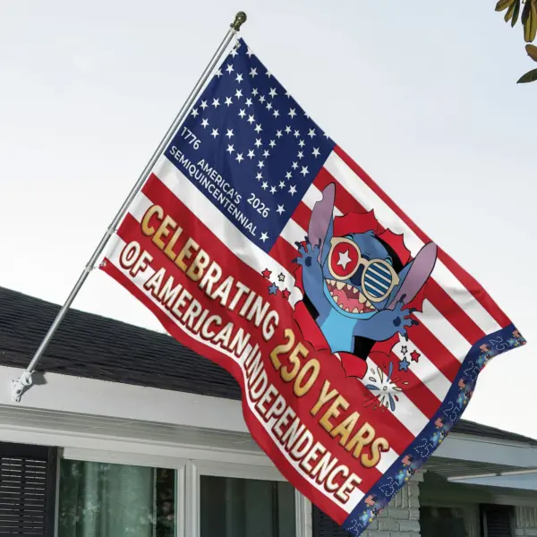 Alternative view of Premium Stitch 250 Years of Freedom House Flag