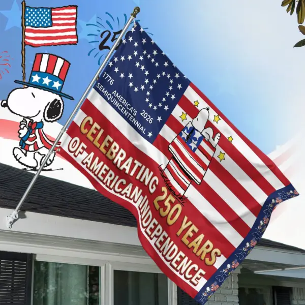 Premium Snoopy 250 Years of Freedom House Flag