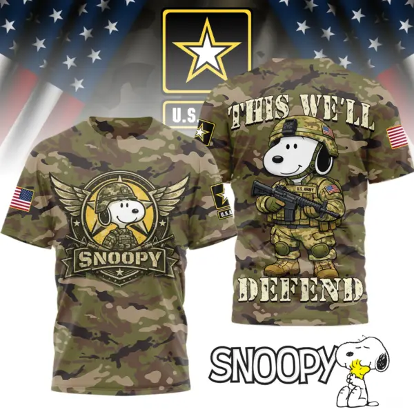 Premium Snoopy 250 Years Of America 3D Apparel - THK125526